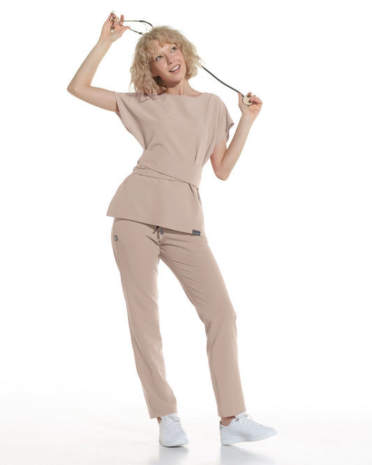 Bluza medicala CELESTE latte - 1zero1.ro