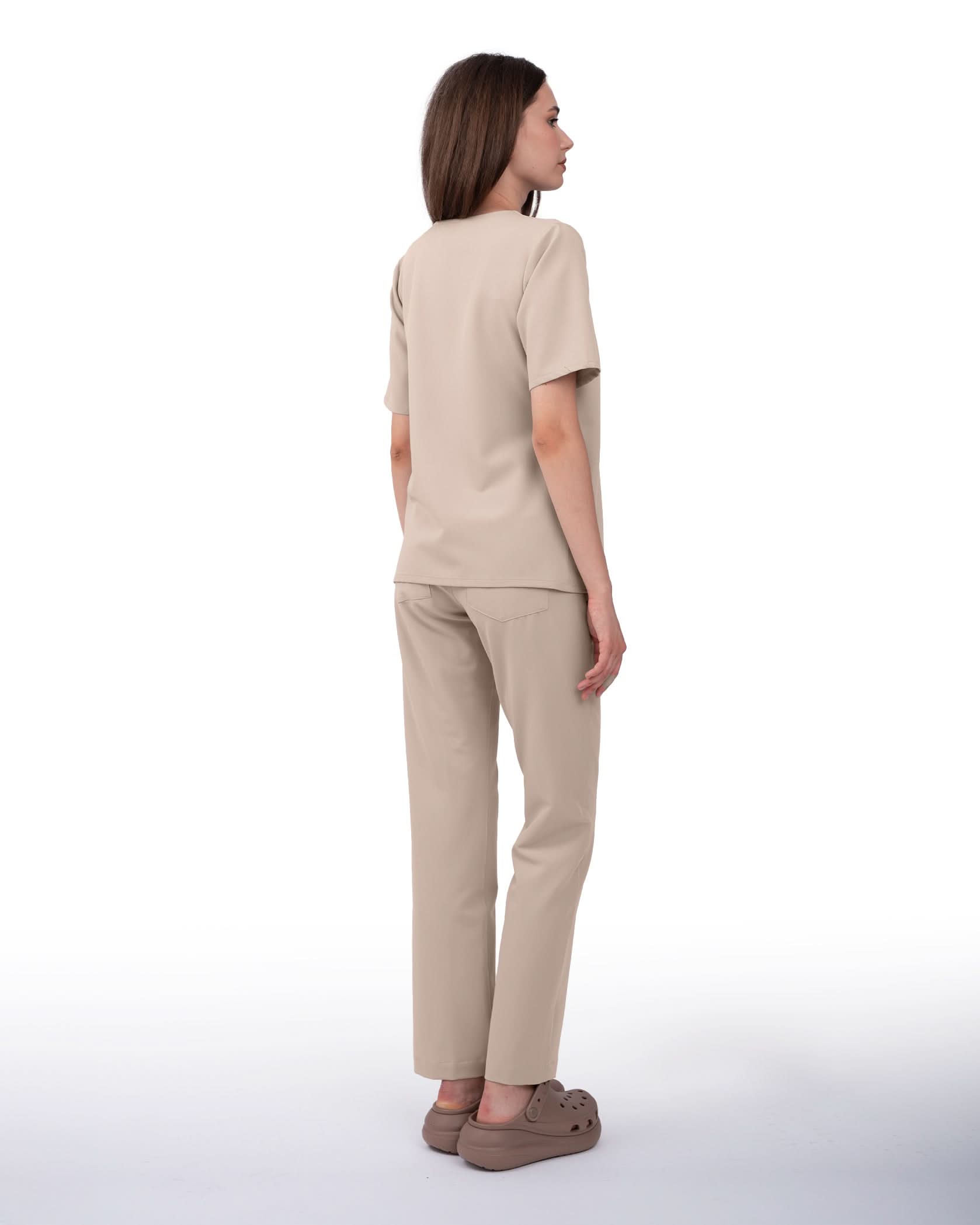 Bluza medicala ANAIS latte - 1zero1.ro