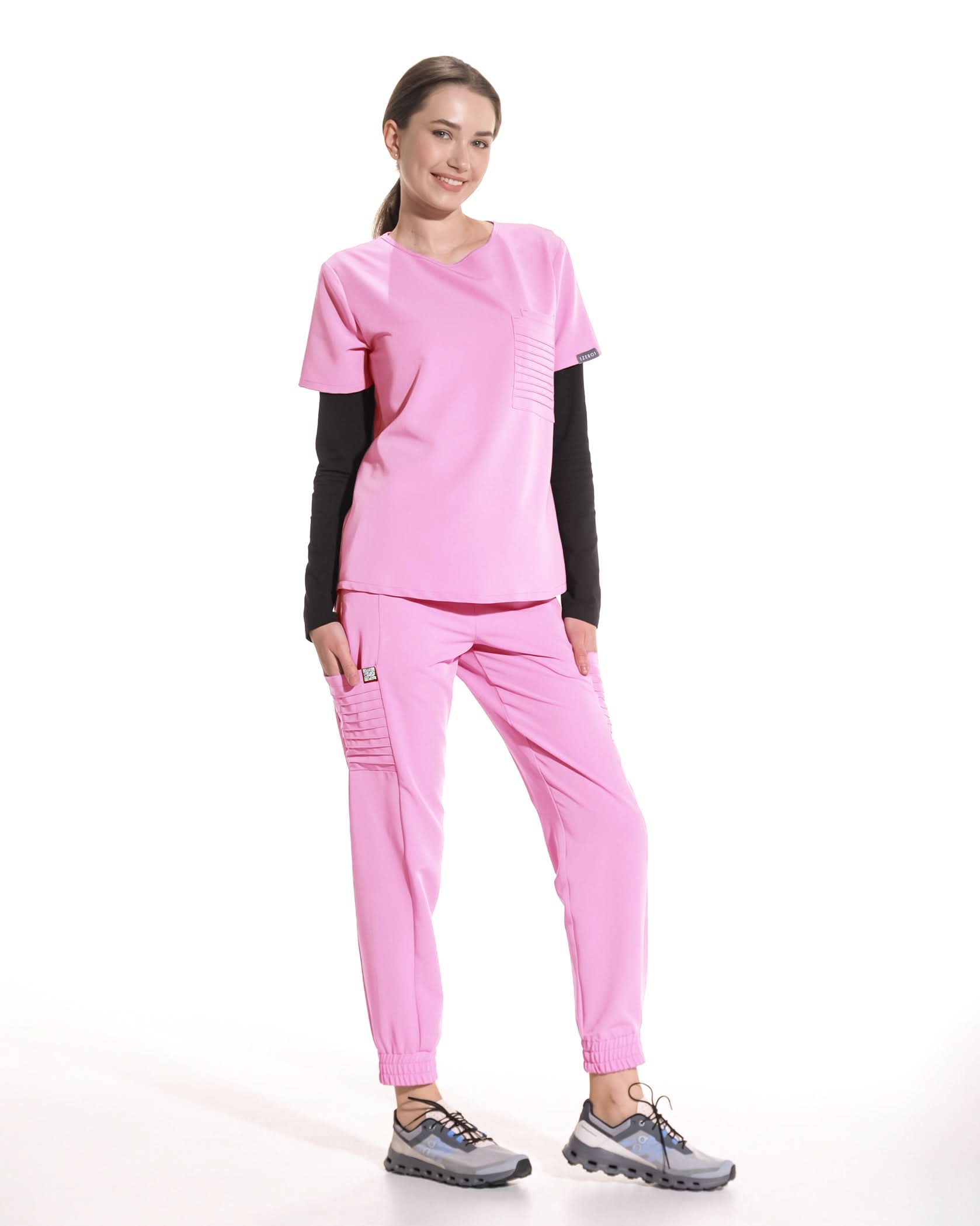 Bluza medicala NEVIA roz - 1zero1.ro