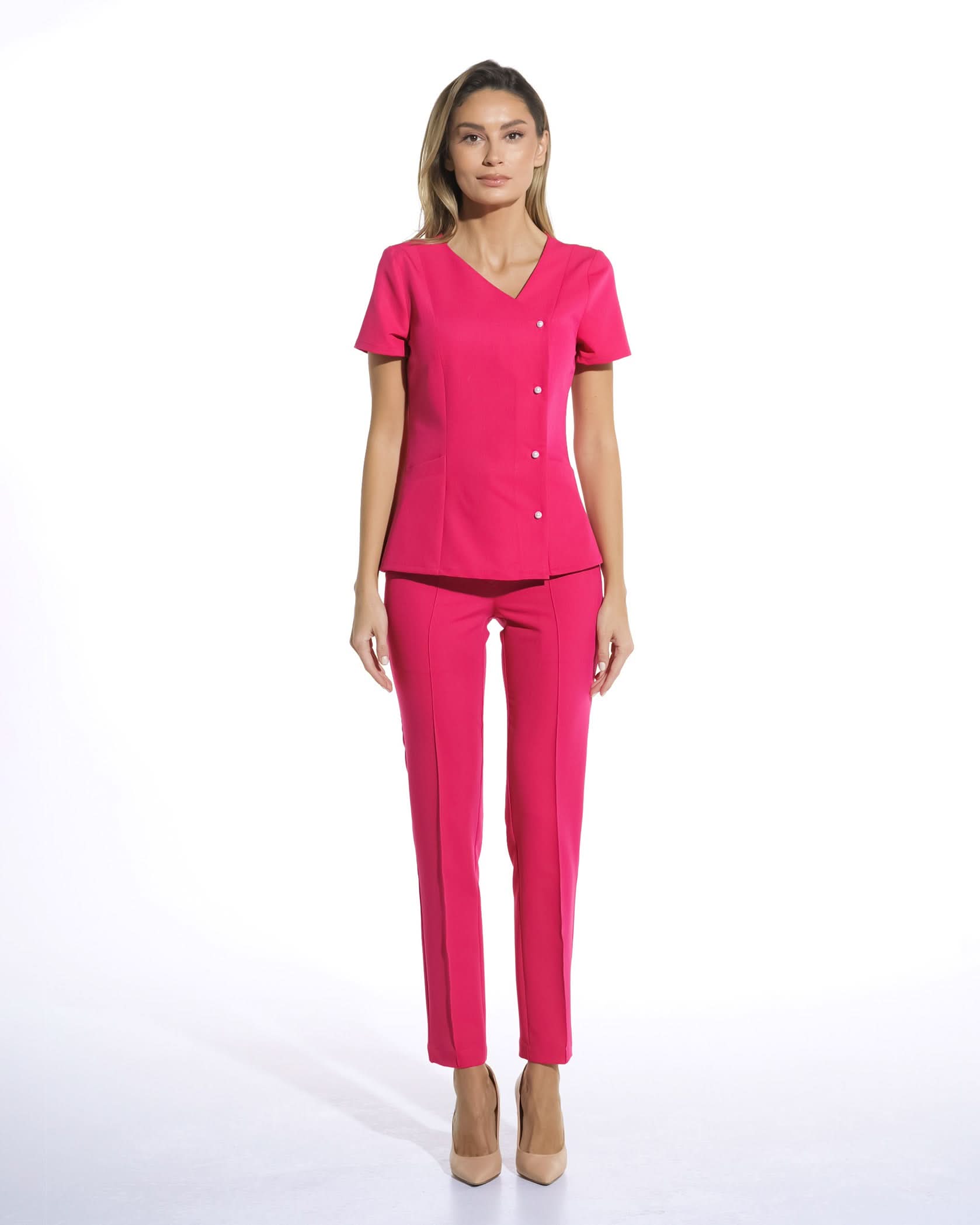 Bluza medicala PERLA amarant - 1zero1.ro