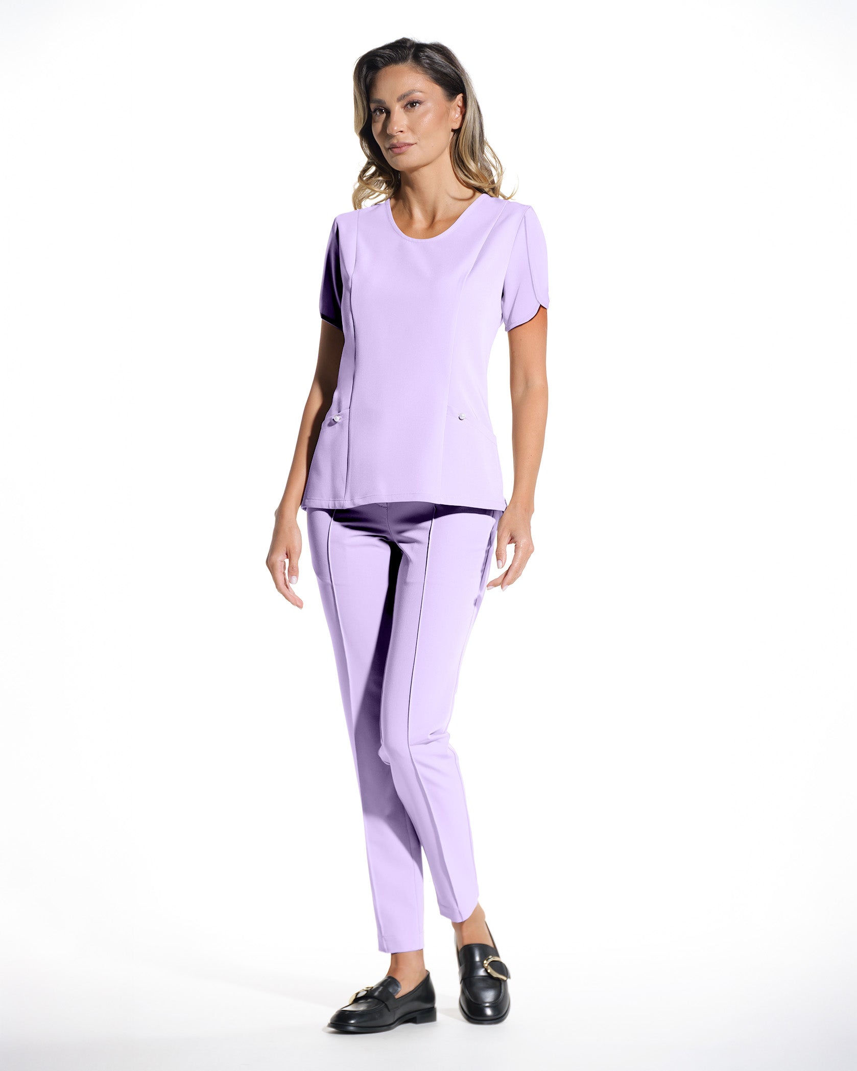 PETALI bluza medicala lila - Imagine 3