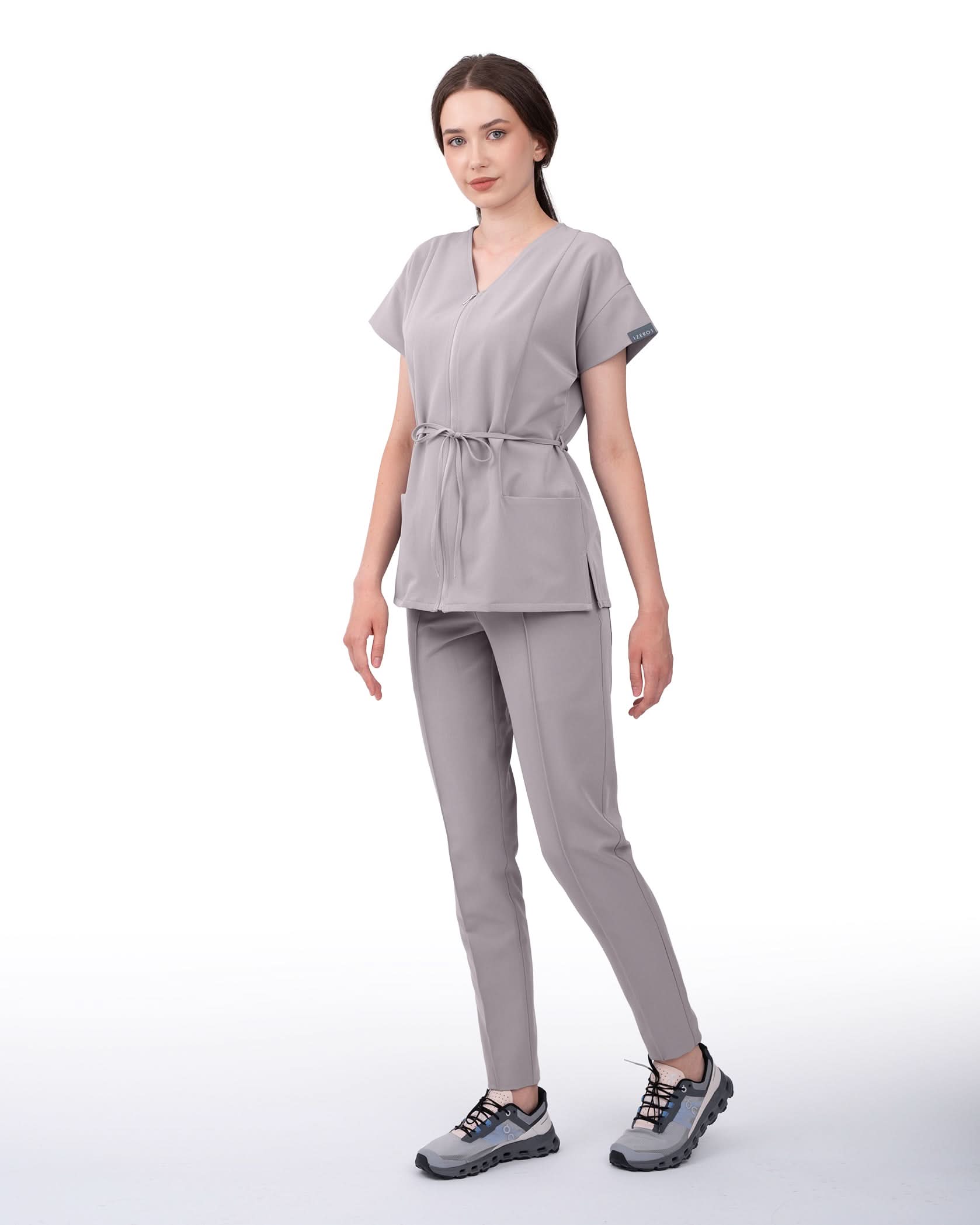 Bluza medicala dama ROSA gri - 1zero1.ro