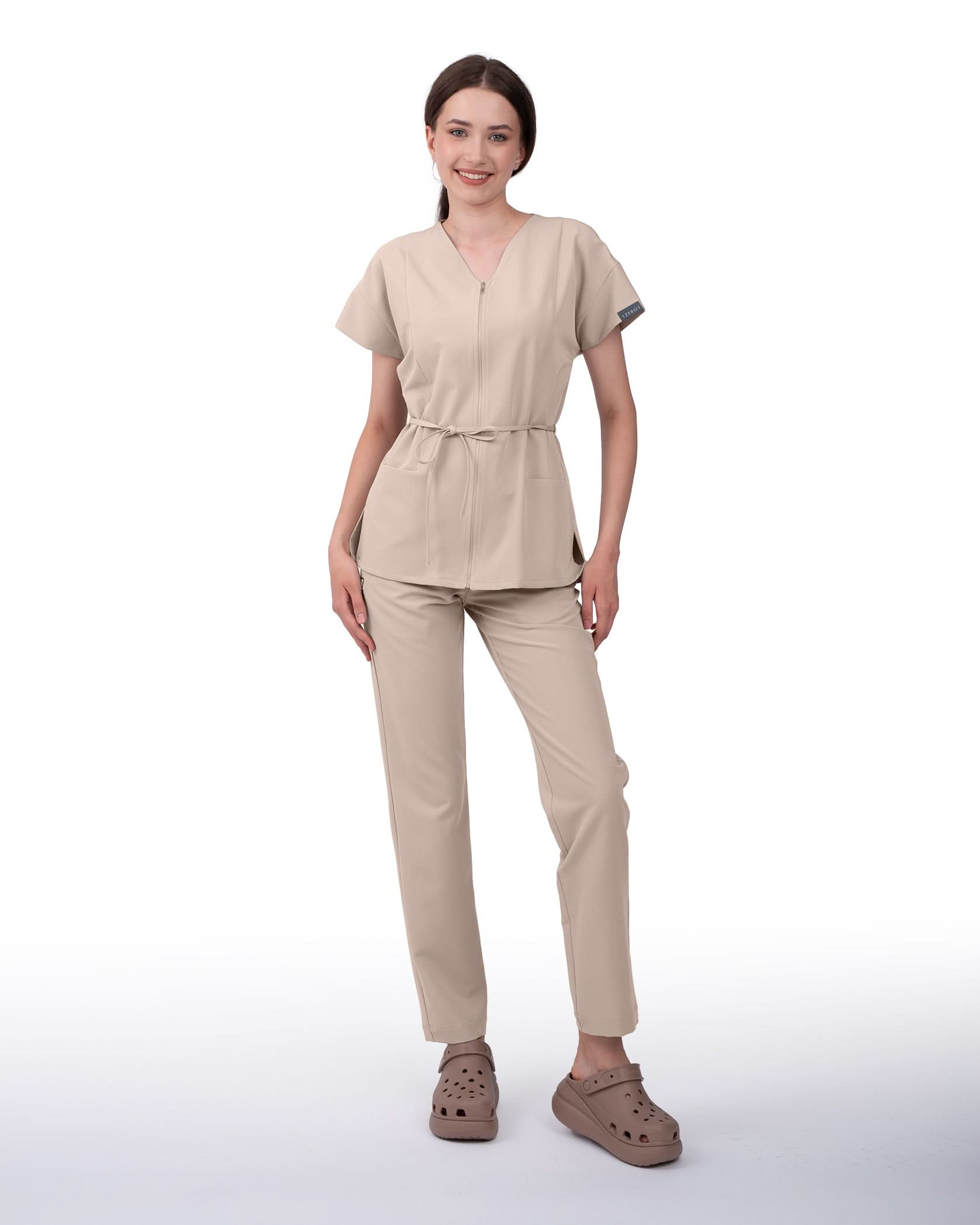 Bluza medicala dama ROSA latte - 1zero1.ro