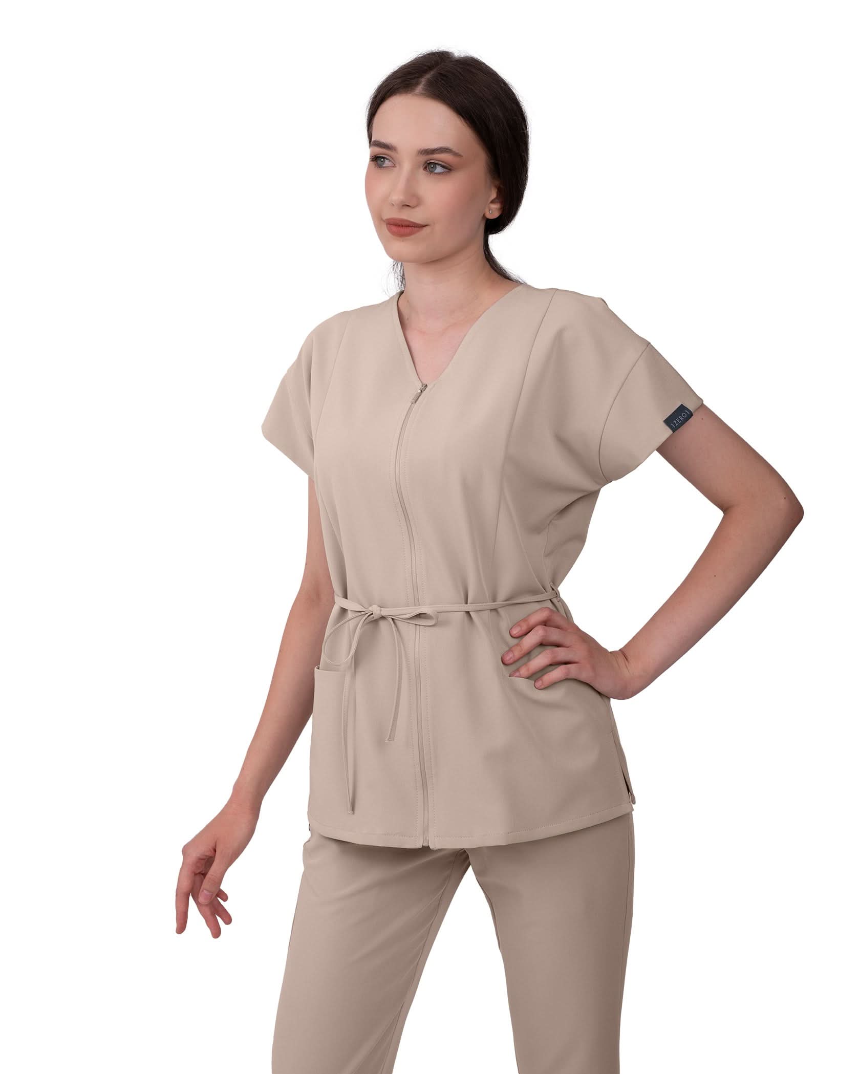 Bluza medicala dama ROSA latte - 1zero1.ro