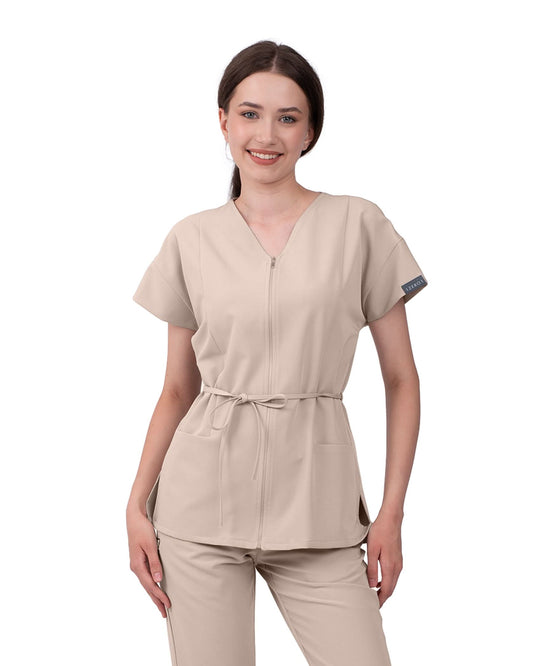 Bluza medicala dama ROSA latte - 1zero1.ro