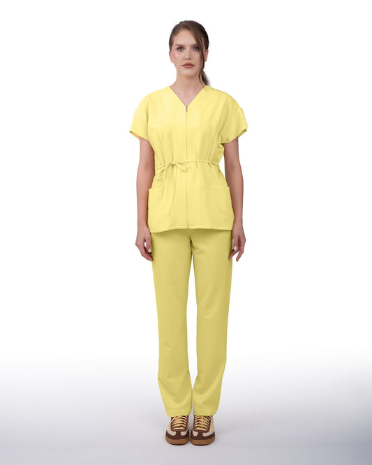 Bluza medicala dama ROSA lemon - 1zero1.ro