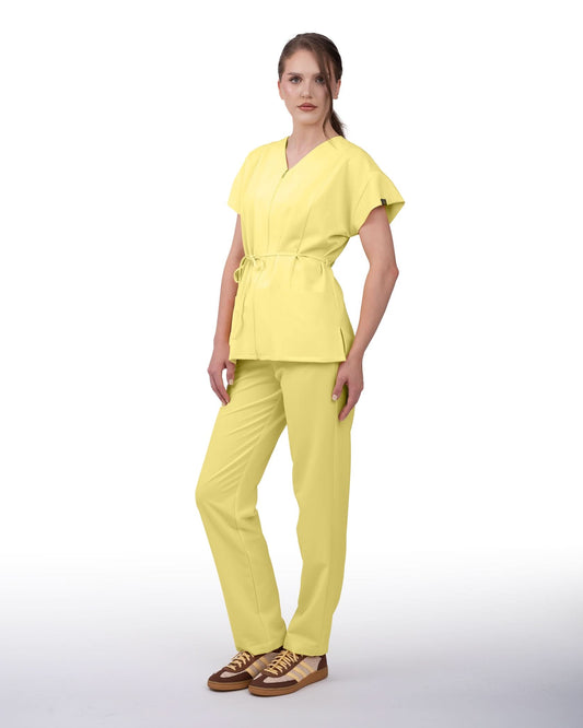 Bluza medicala dama ROSA lemon - 1zero1.ro