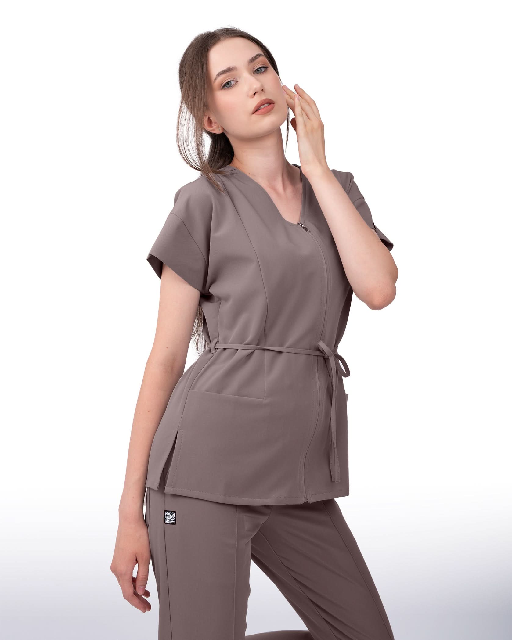 Bluza medicala ROSA mocha - 1zero1.ro