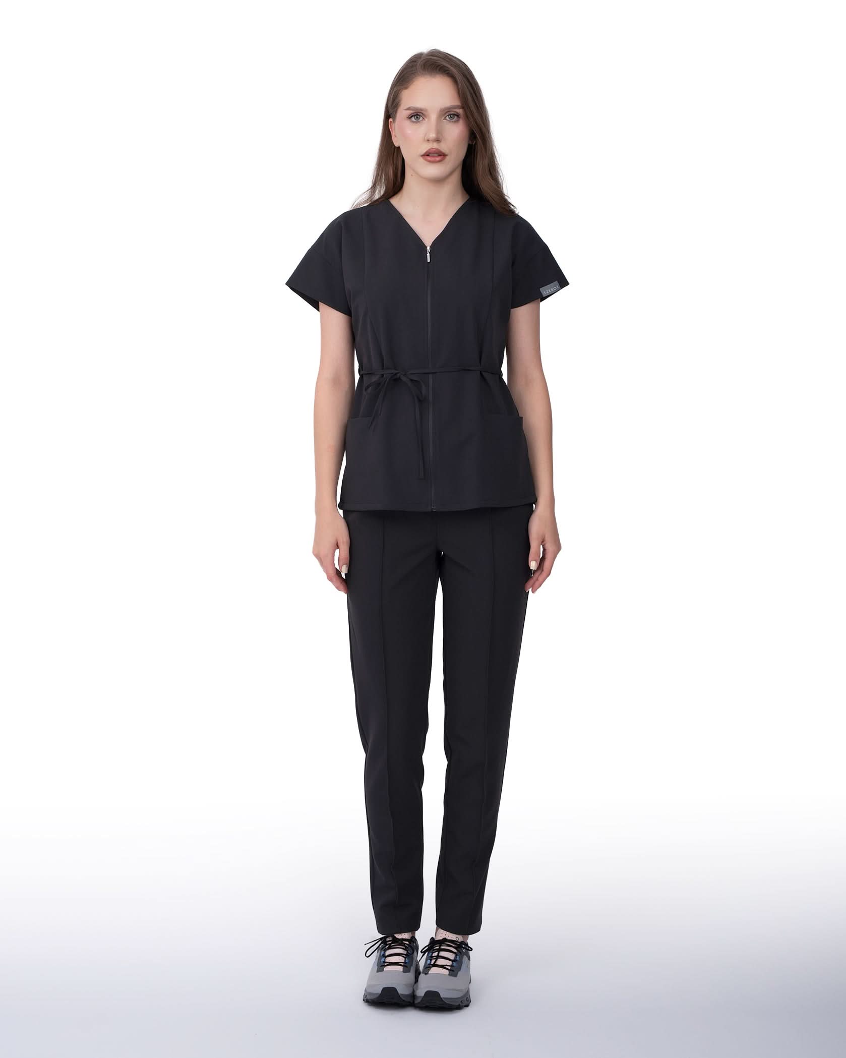Bluza medicala dama ROSA negru - 1zero1.ro