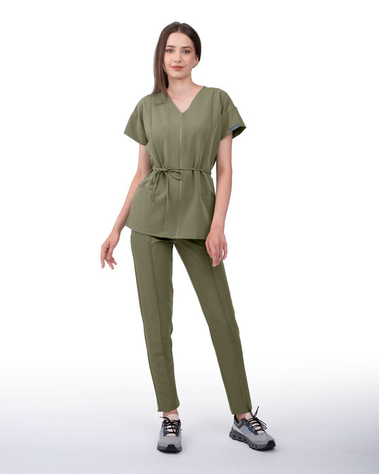 Bluza medicala dama ROSA olive - 1zero1.ro