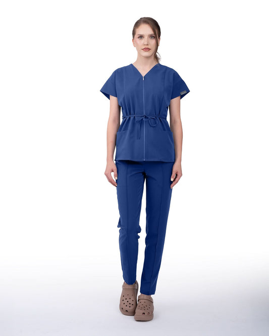 Bluza medicala dama ROSA royal blue - 1zero1.ro