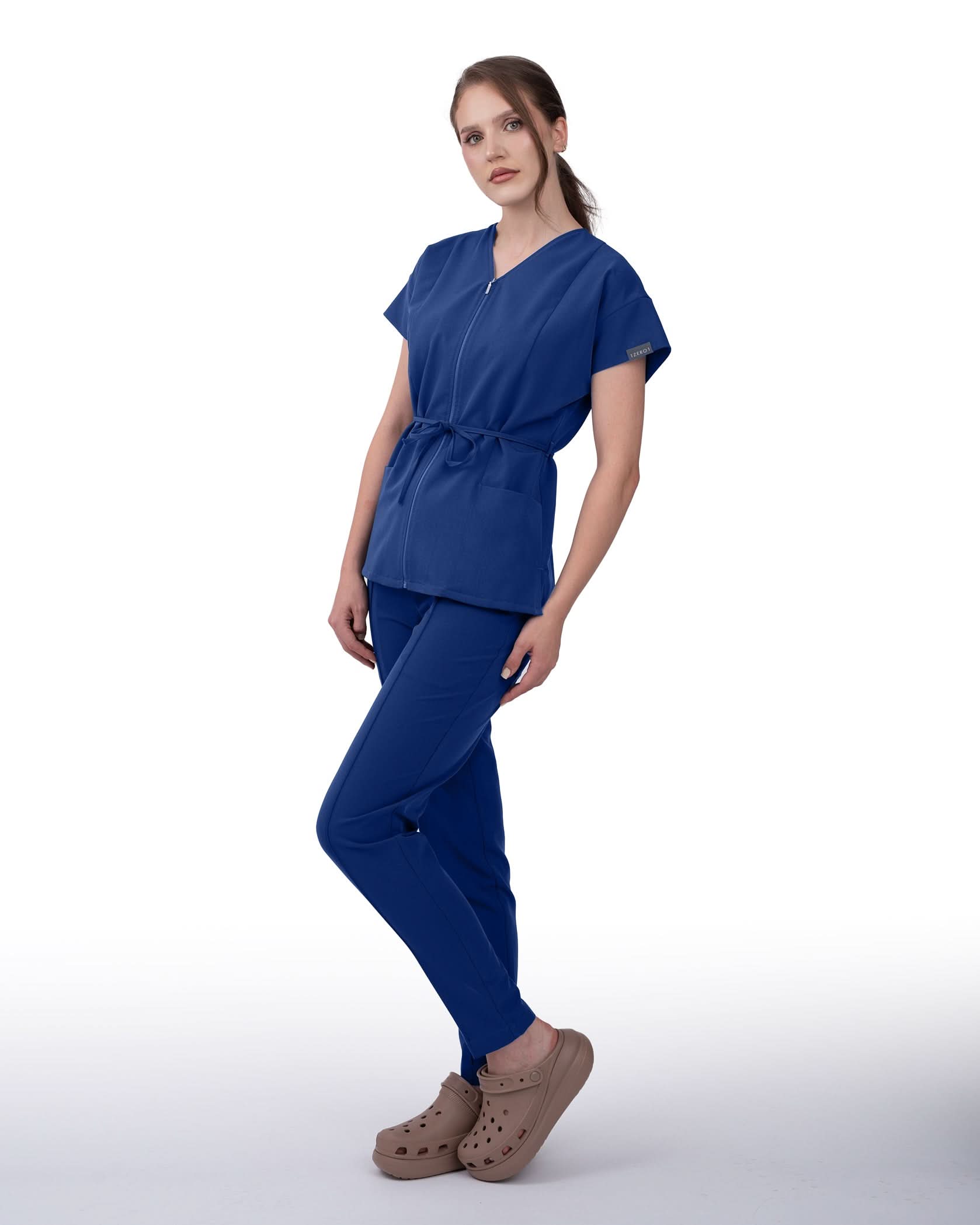 Bluza medicala dama ROSA royal blue - 1zero1.ro