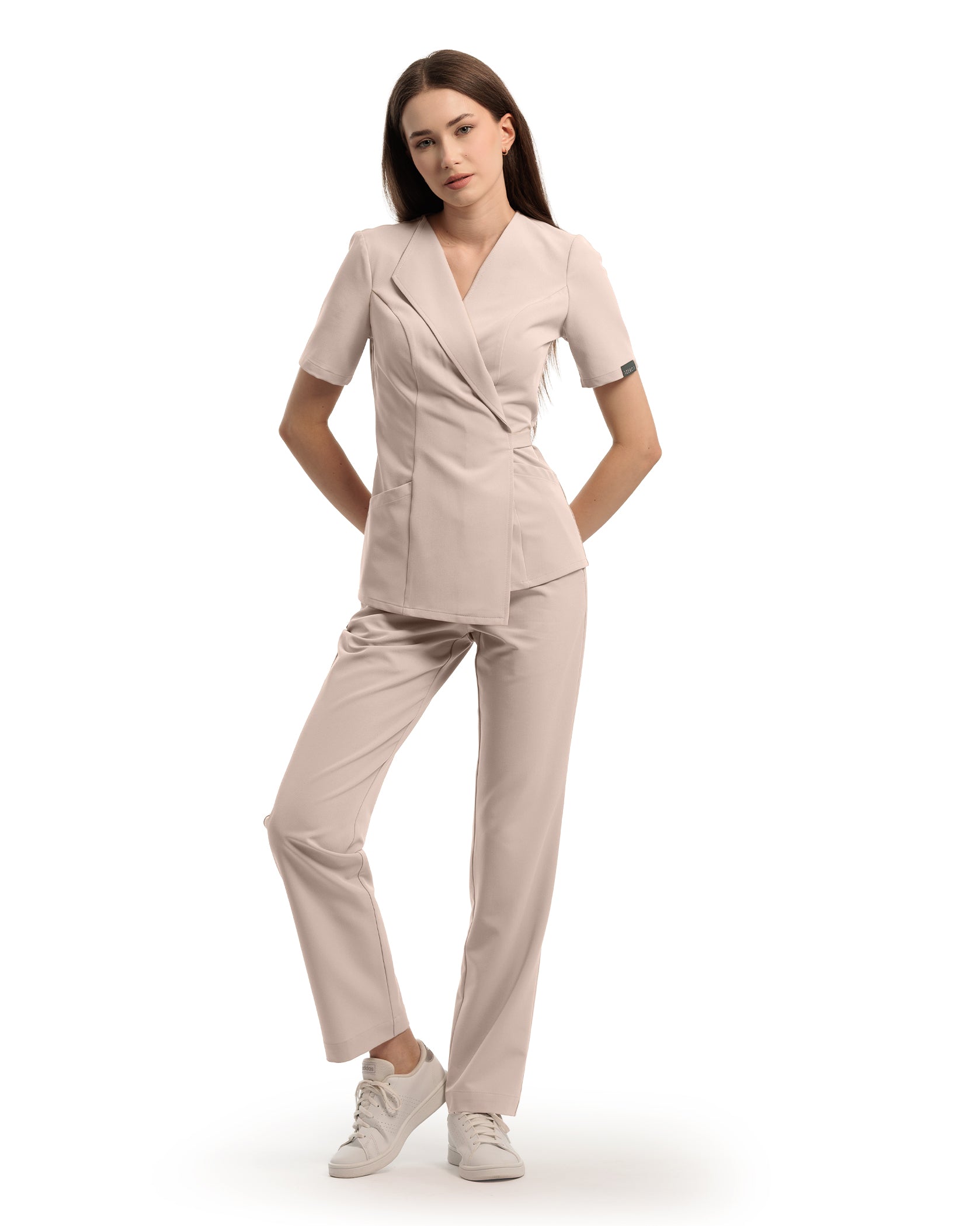 Bluza medicala SIENA latte - Vedere frontala