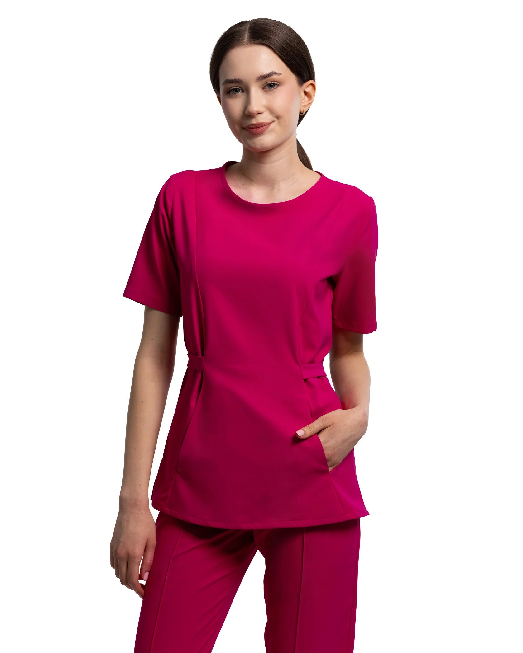 Costum medical CONTOUR Orchid - Detalii close up