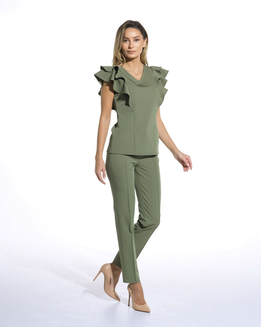 Bluza medicala AVRA olive - 1zero1.ro