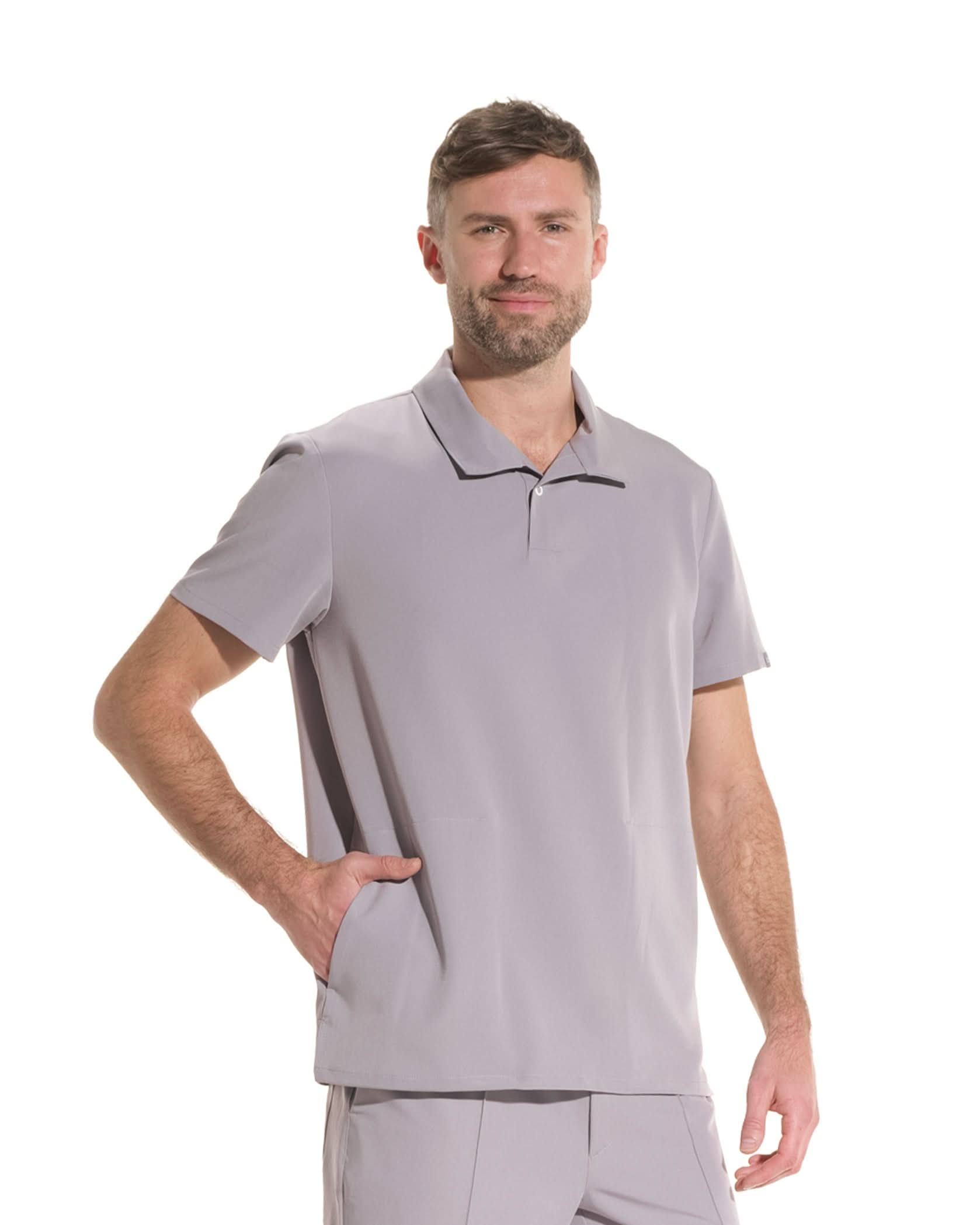 Bluza medicala barbati COS gri - 1zero1.ro