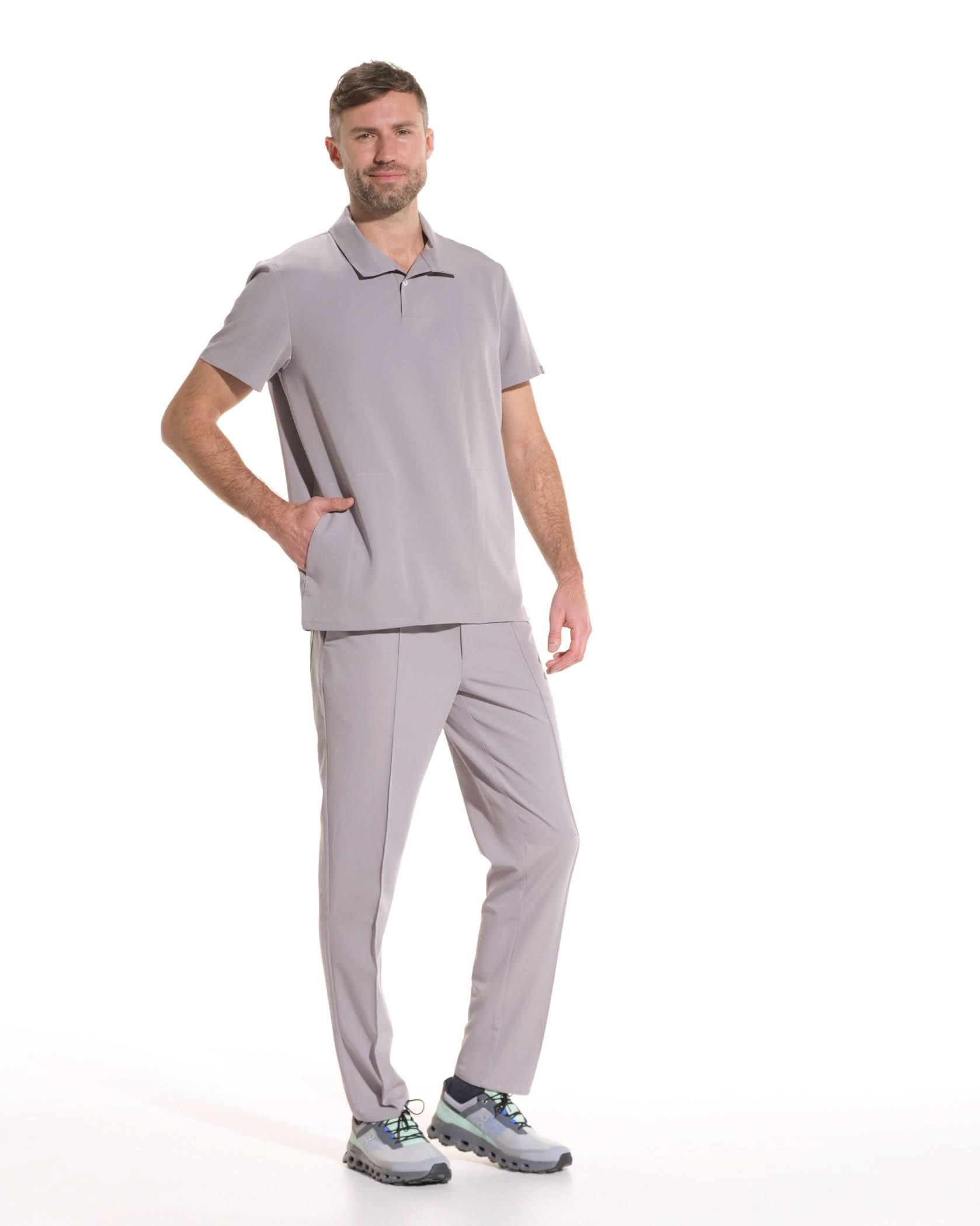 Bluza medicala barbati COS gri - 1zero1.ro