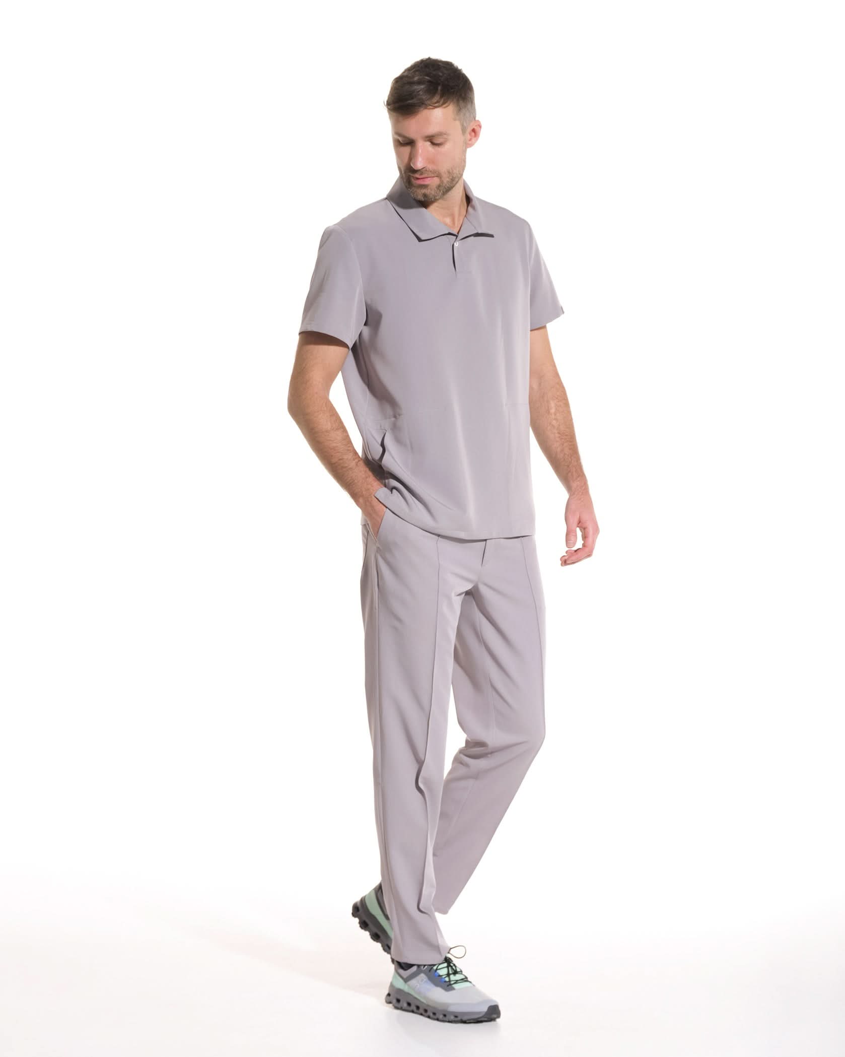 Bluza medicala barbati COS gri - 1zero1.ro
