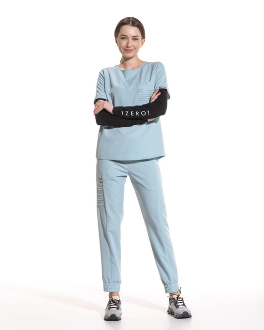 Pantaloni medicali dama UTILITY blue - 1zero1.ro
