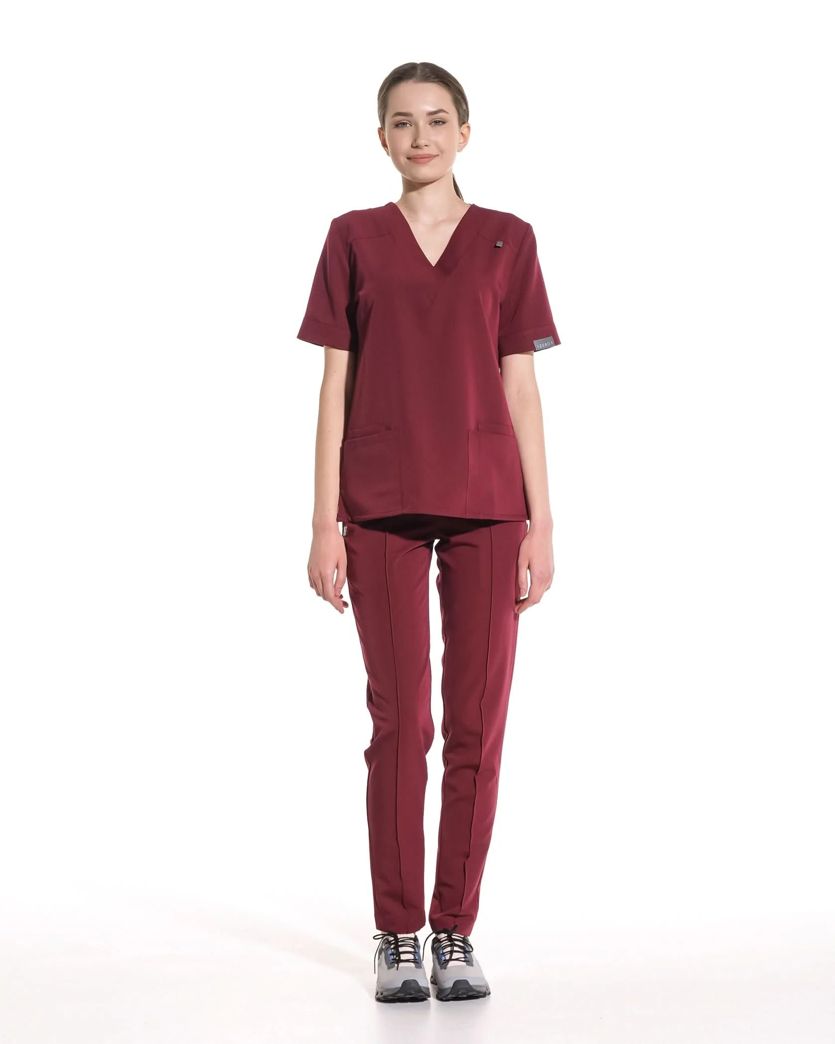 Costum medical CLASIC Bordo - Imagine 4