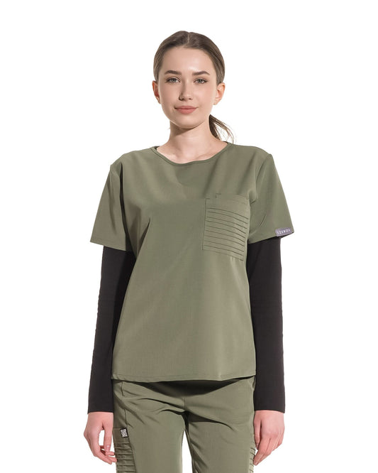 Bluza medicala NEVIA olive - 1zero1.ro