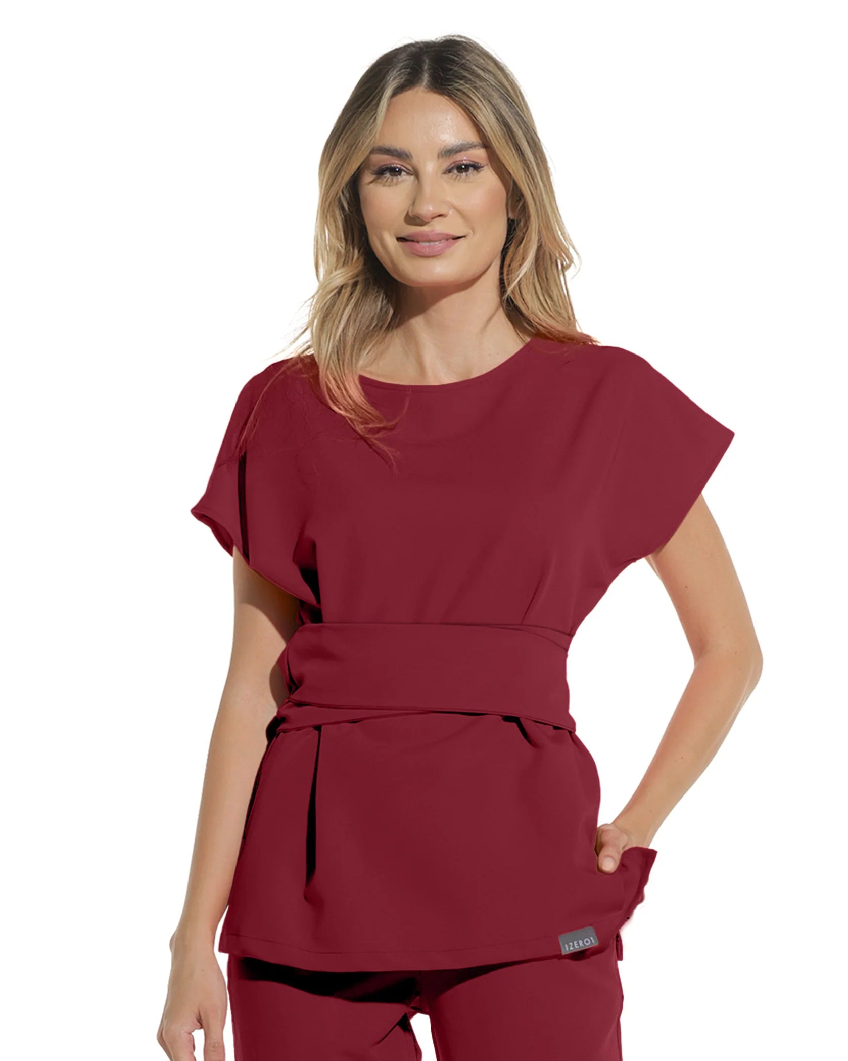 Costum medical STYLE Bordo - Detalii close up