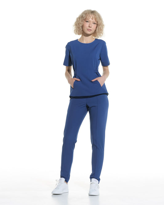 Bluza medicala THALYA royal blue - 1zero1.ro