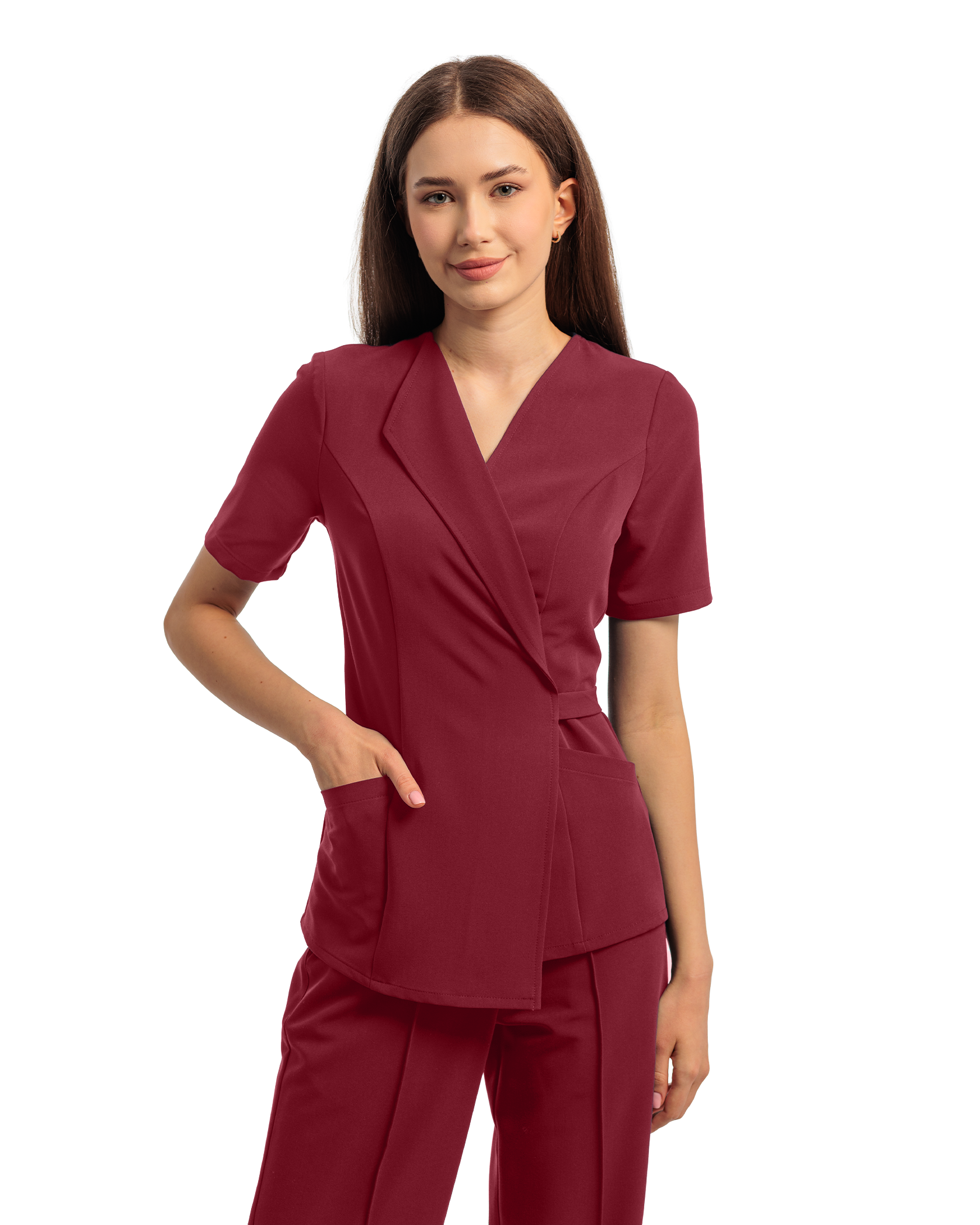 SIENA bluza medicala bordo - Imagine 4