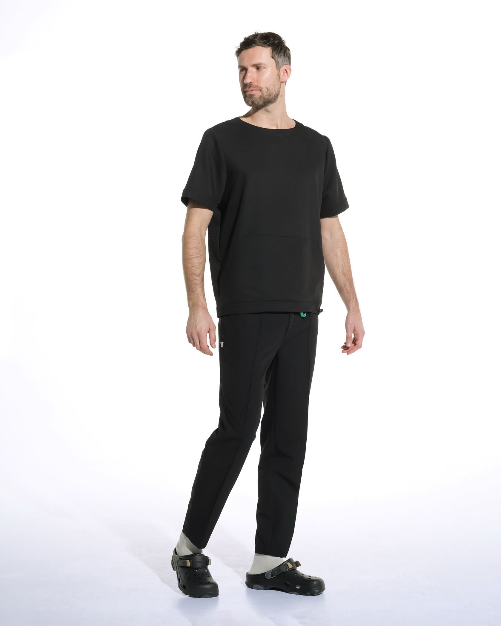 Bluza medicala barbati EVER negru - 1zero1.ro