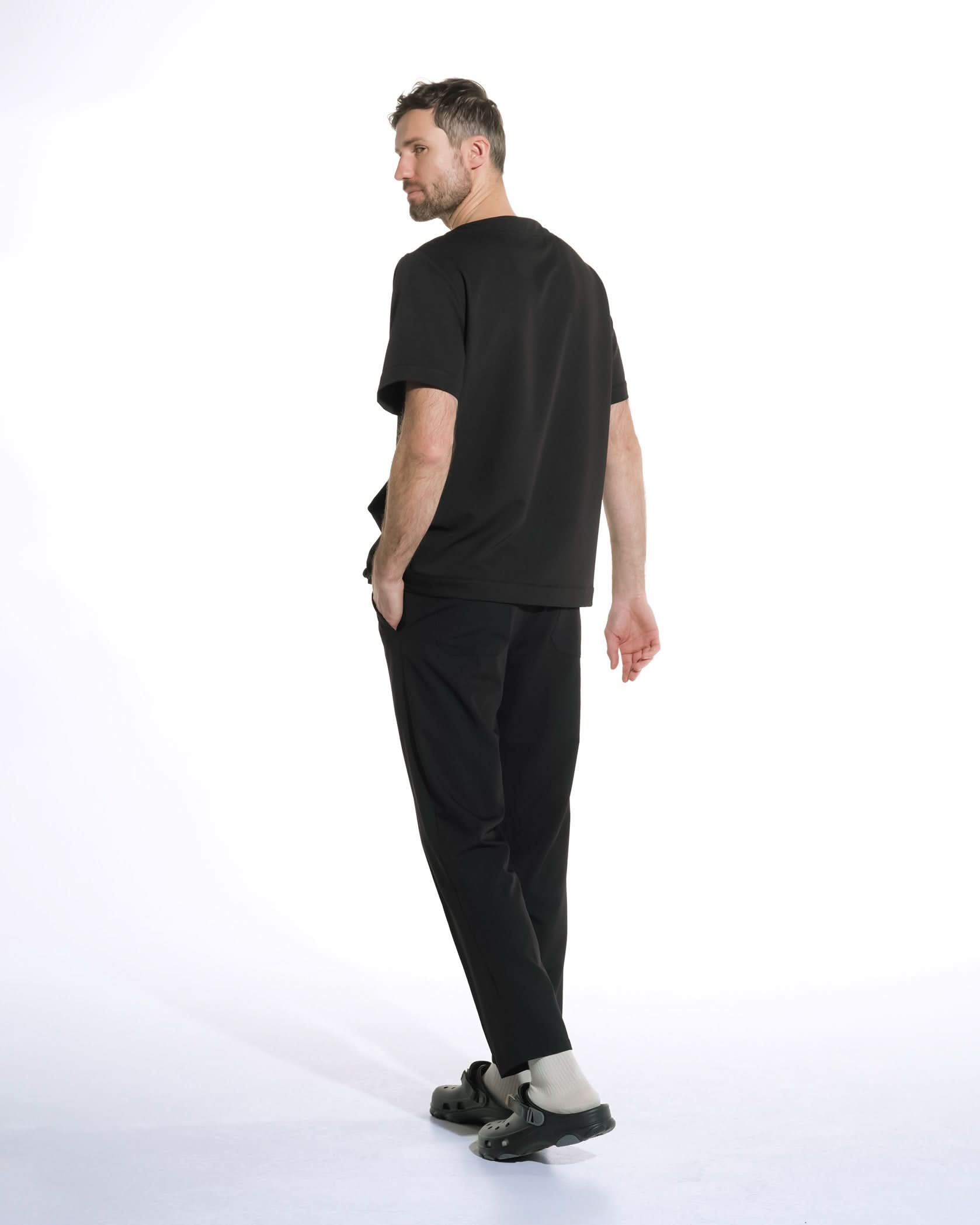 Bluza medicala barbati EVER negru - 1zero1.ro