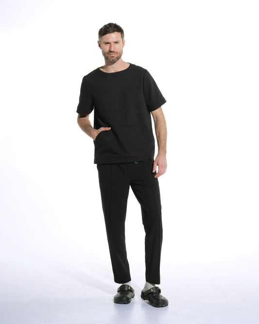Bluza medicala barbati EVER negru - 1zero1.ro
