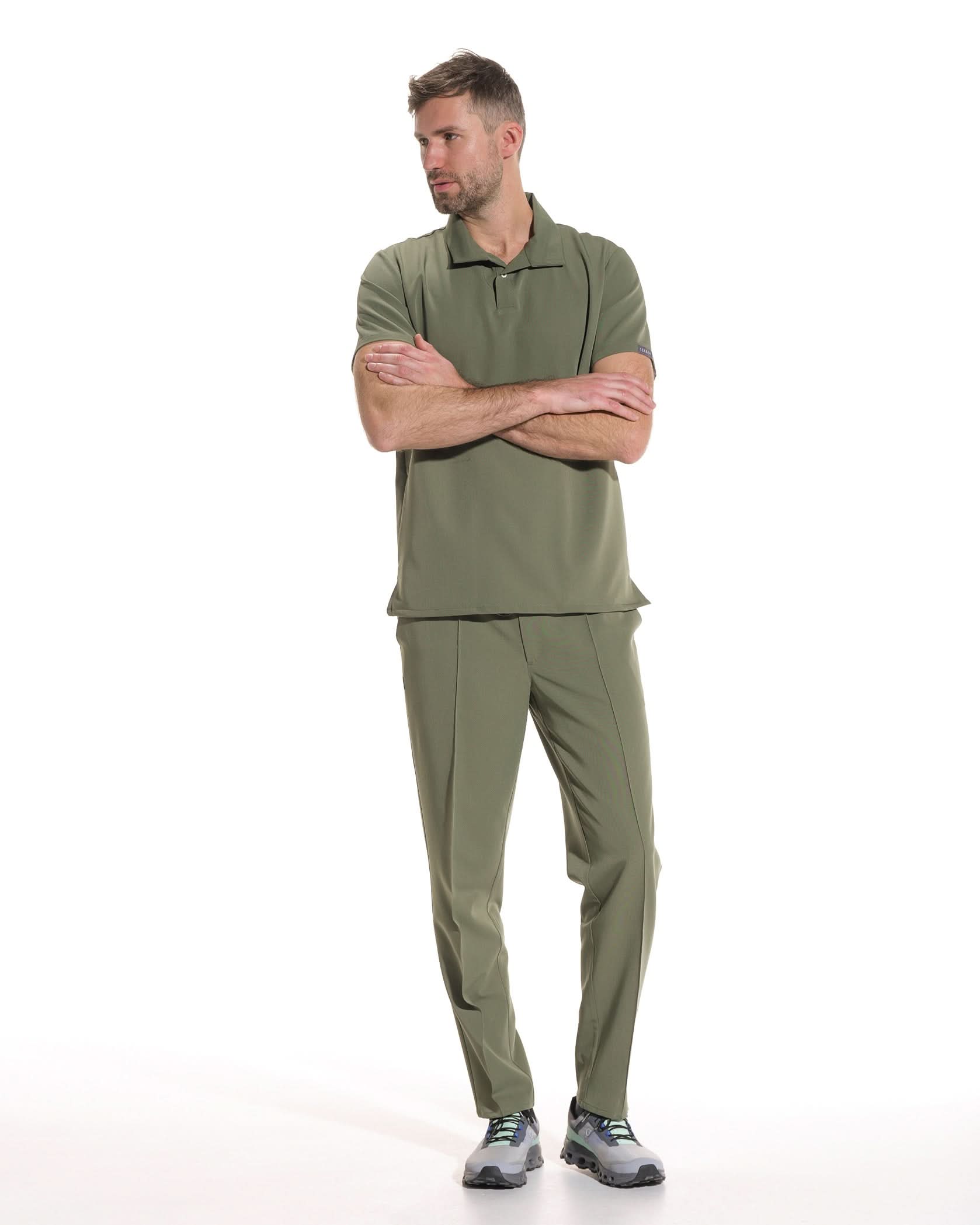 Bluza medicala barbati COS olive - 1zero1.ro