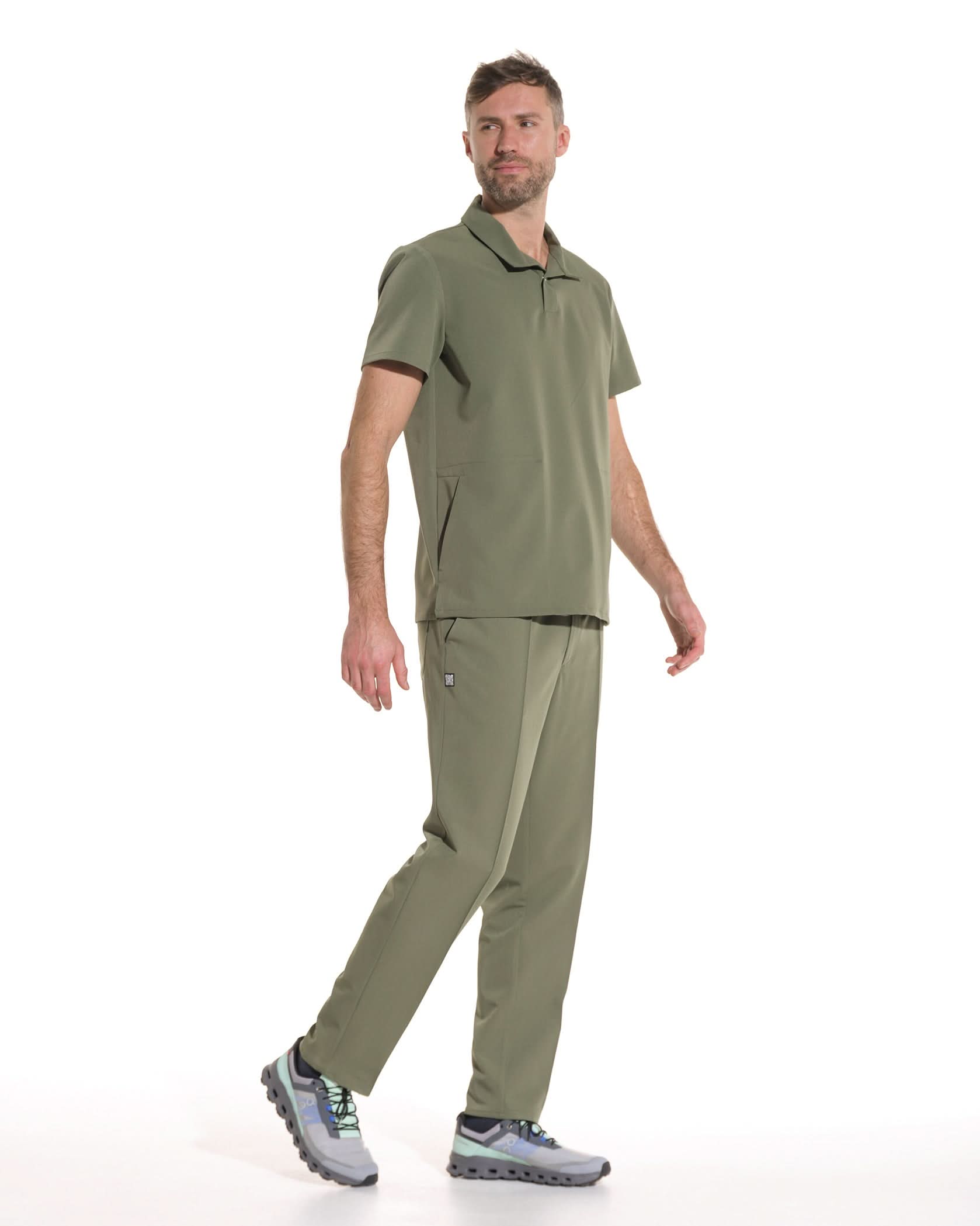 Bluza medicala barbati COS olive - 1zero1.ro