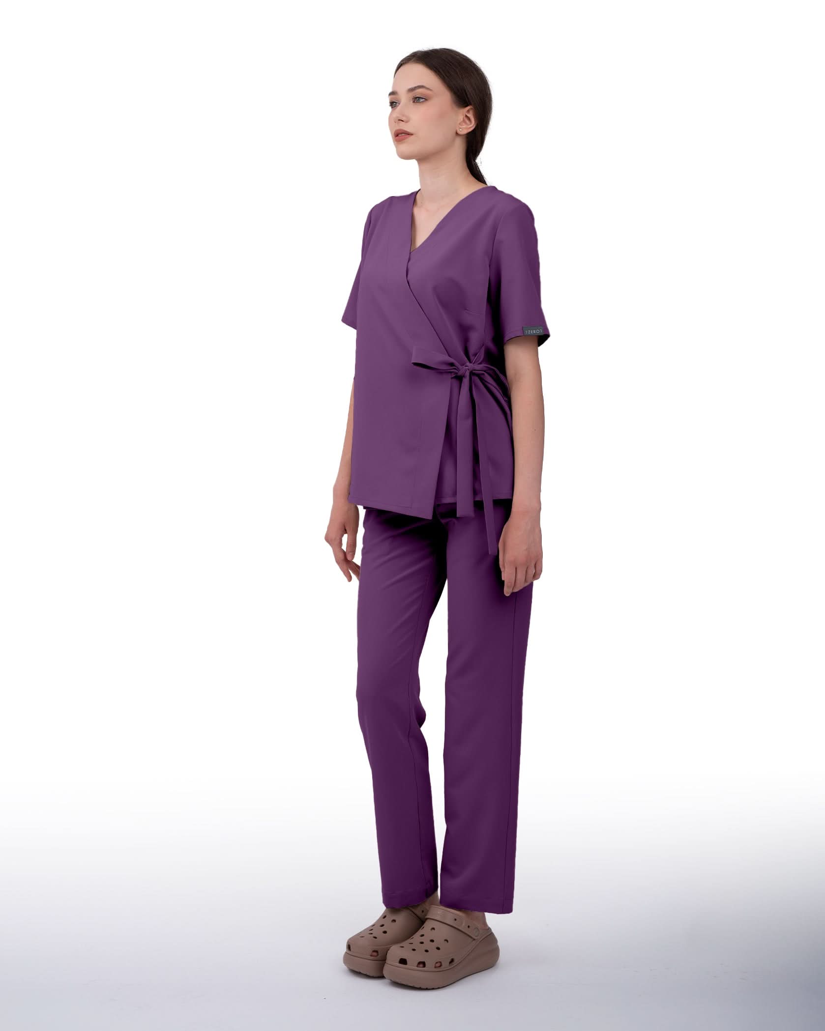 ANAIS Plum Scrub Top - Image 4