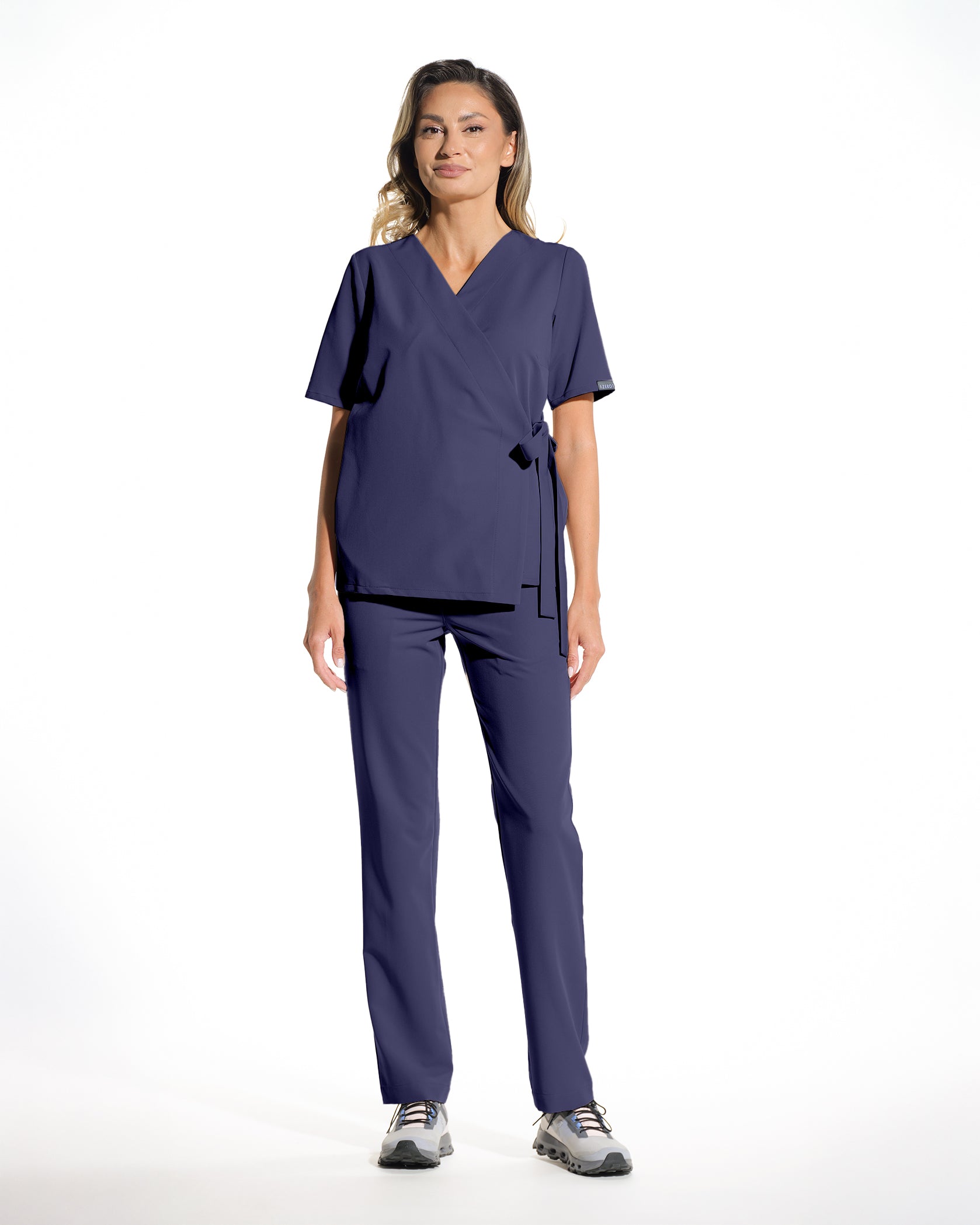 ANAIS Navy Scrub Top - Close up details
