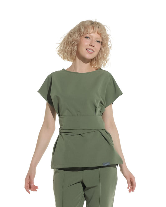 Bluza medicala CELESTE olive - 1zero1.ro