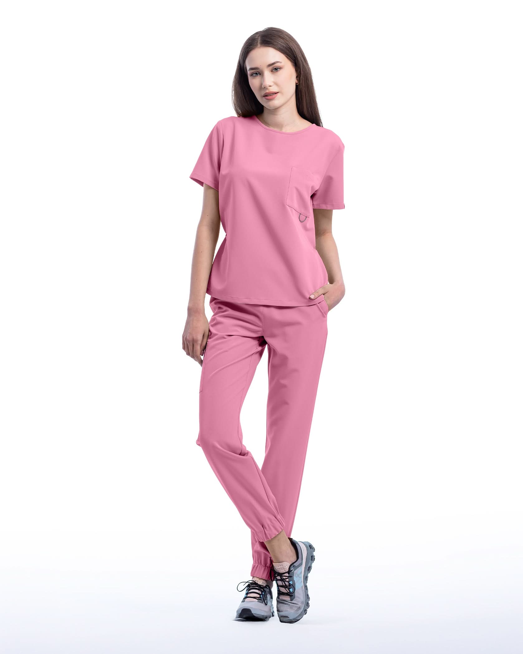 FLOW bluza medicala rose dust - Vedere frontala