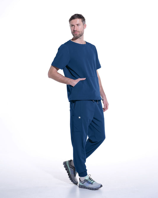 Bluza medicala barbati EVER royal blue - 1zero1.ro