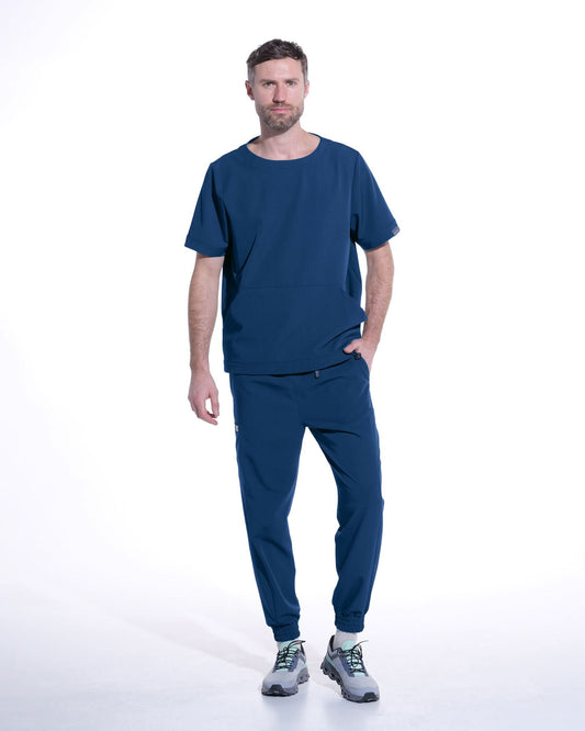 Bluza medicala barbati EVER royal blue - 1zero1.ro