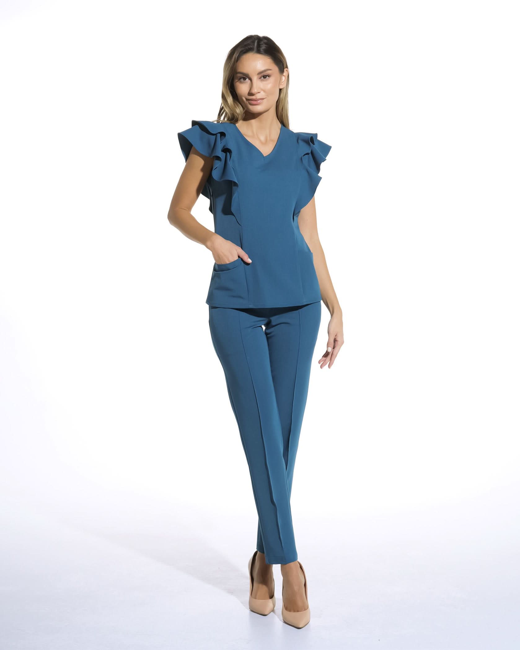 Bluza medicala AVRA marine - 1zero1.ro