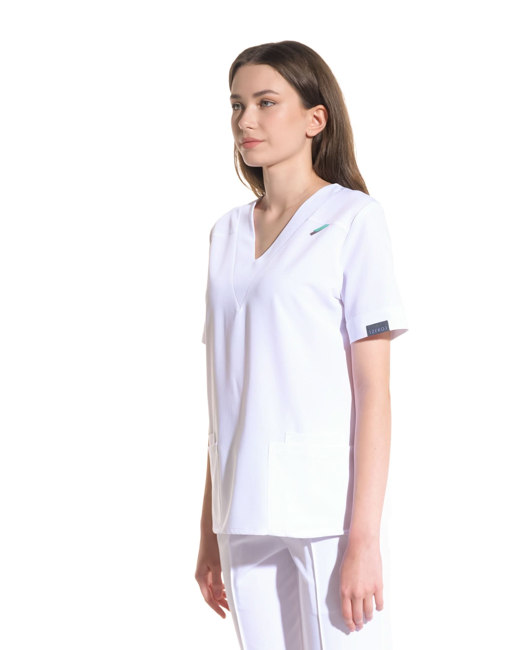 Costum medical CLASIC Alb - Imagine 4