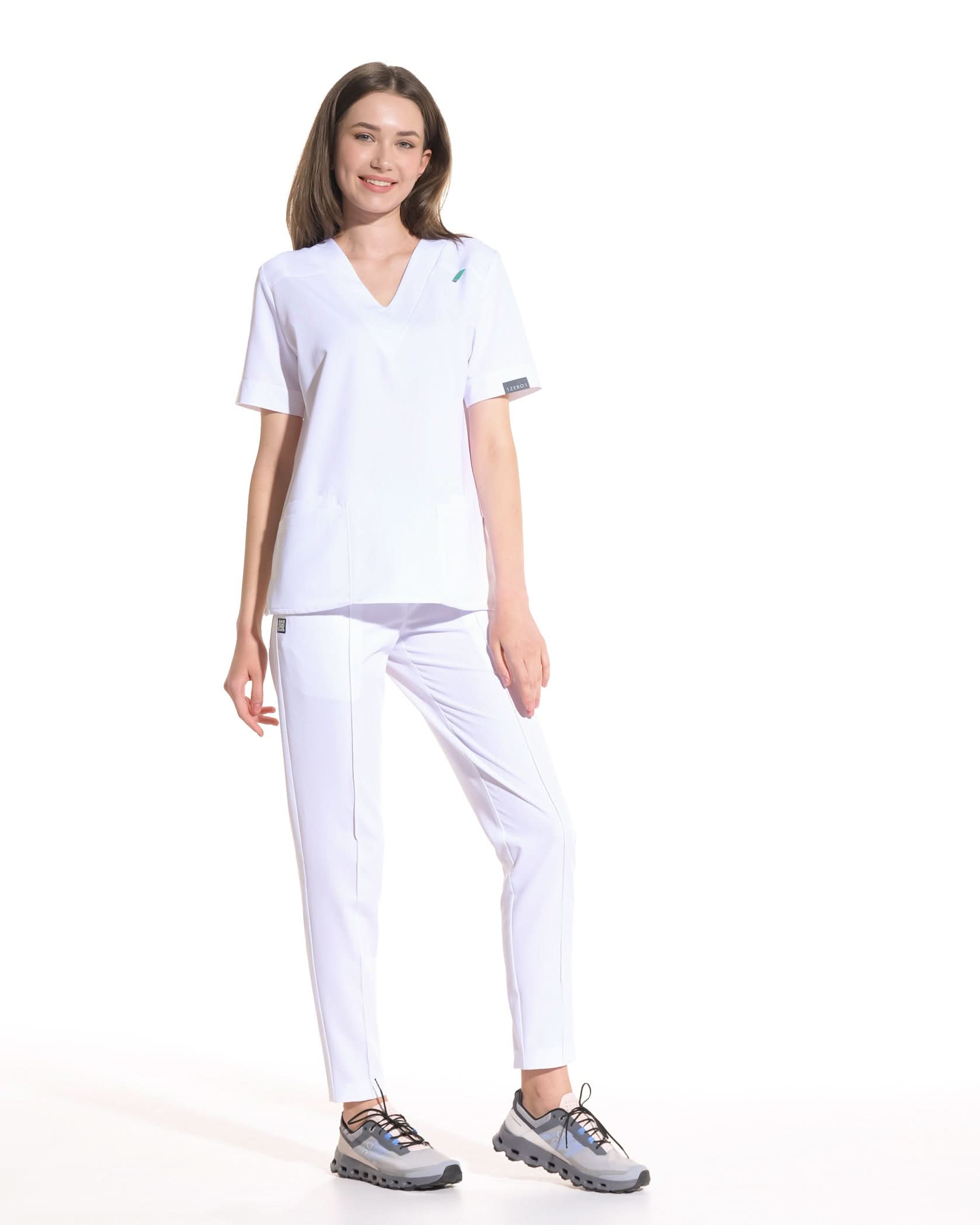 Costum medical CLASIC Alb - Imagine 5