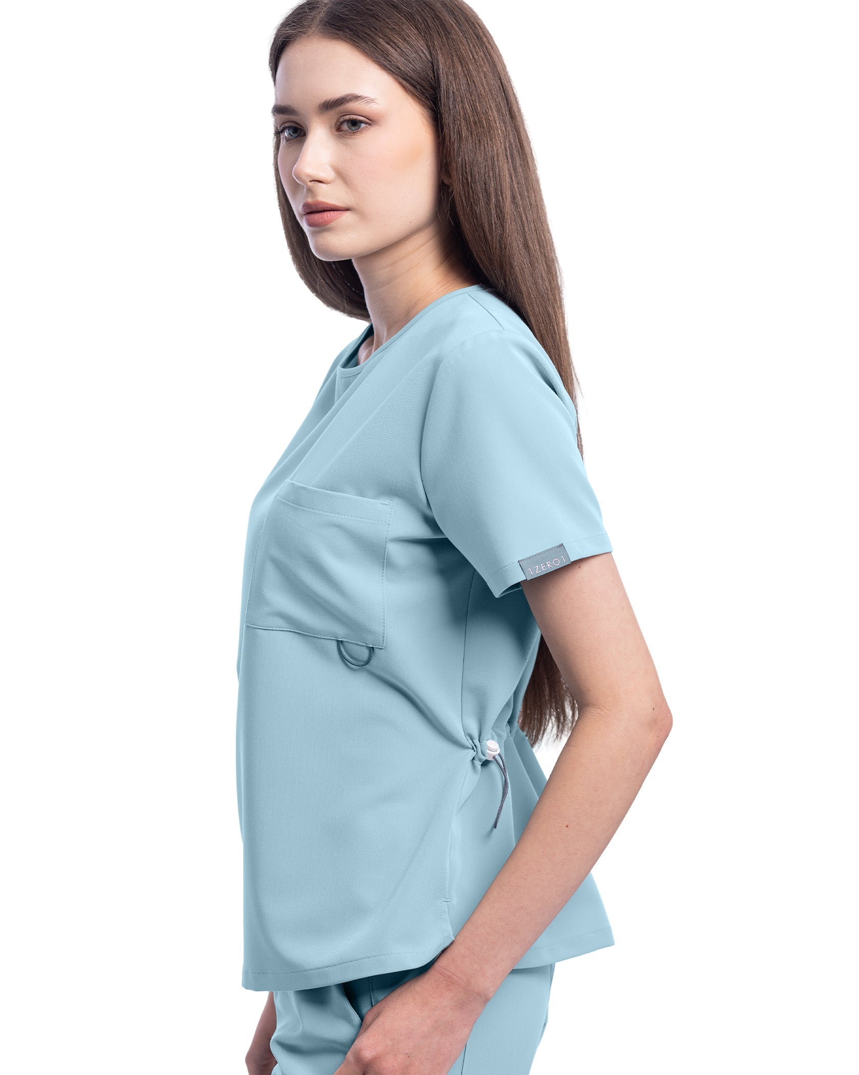 Costum medical ACTIVE Blue - Detalii close up