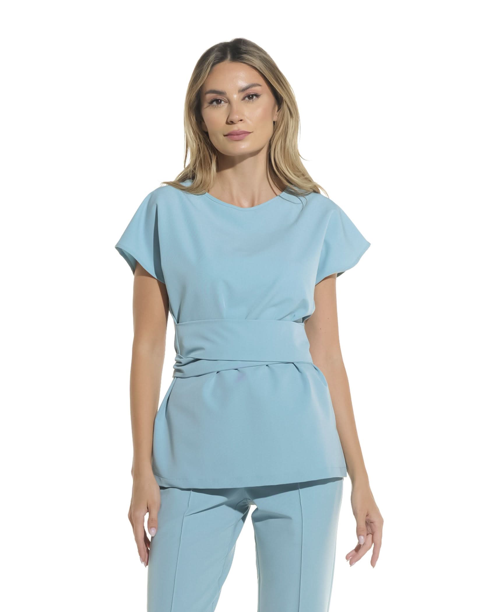 Costum medical STYLE Blue - Detalii close up