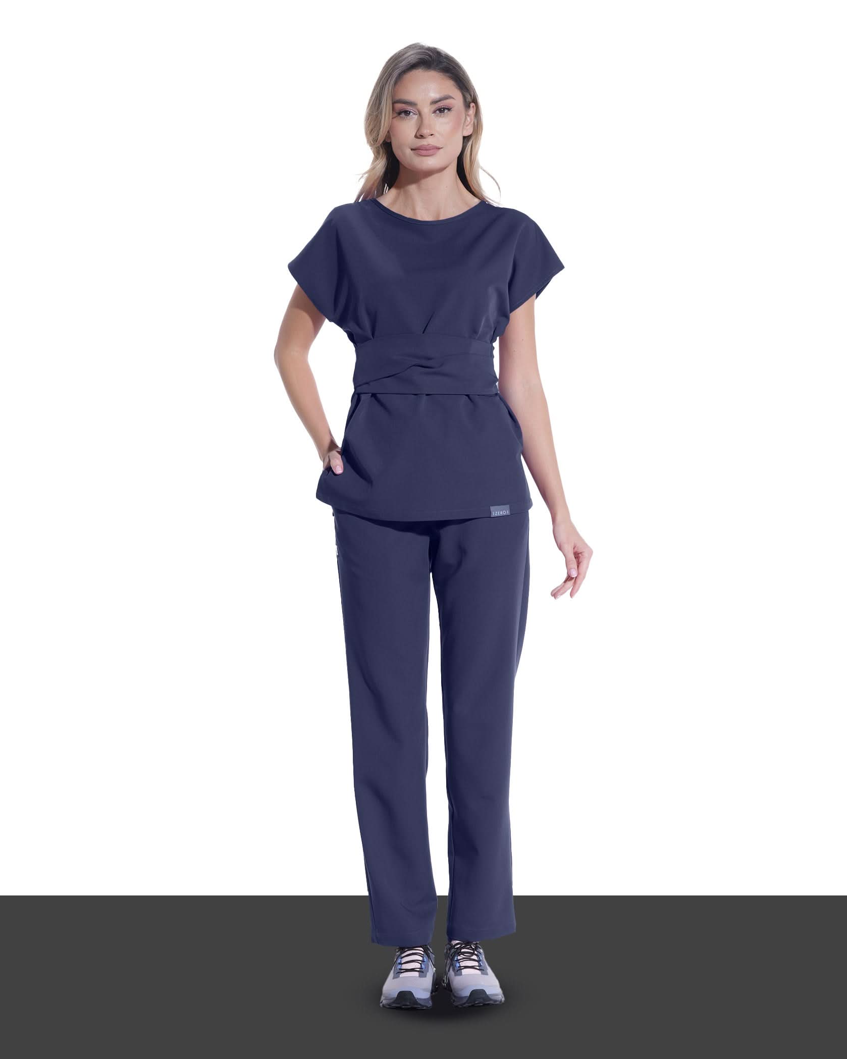 Pantaloni medicali drepti LINEA navy - 1zero1.ro
