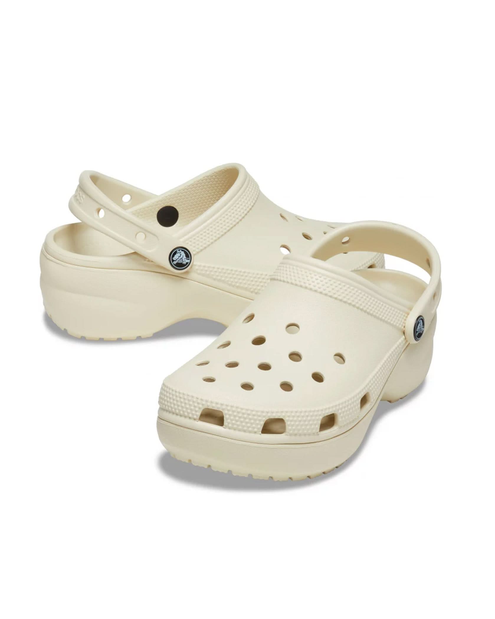 Saboti CROCS CLASSIC PLATFORM Bone - Detalii close up