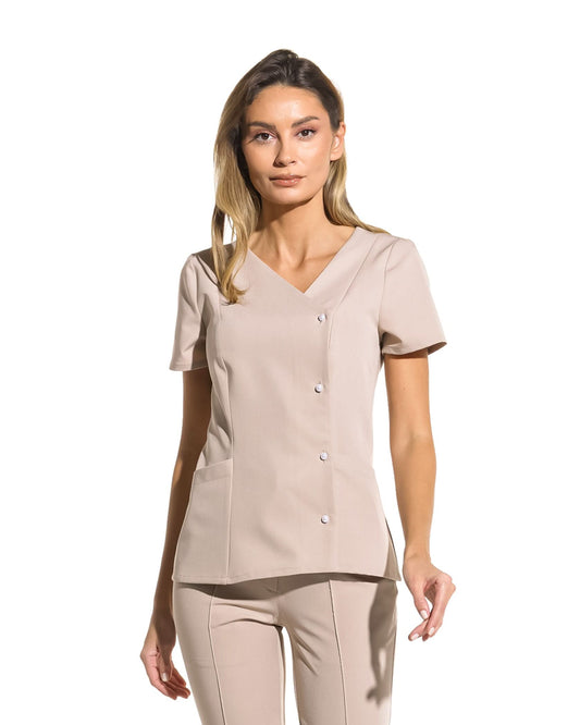 Bluza medicala PERLA latte - 1zero1.ro