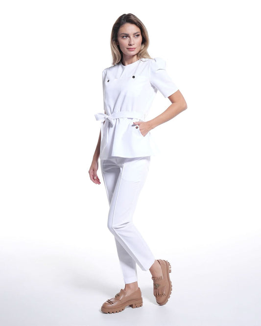 Bluza medicala MIRA alb - 1zero1.ro