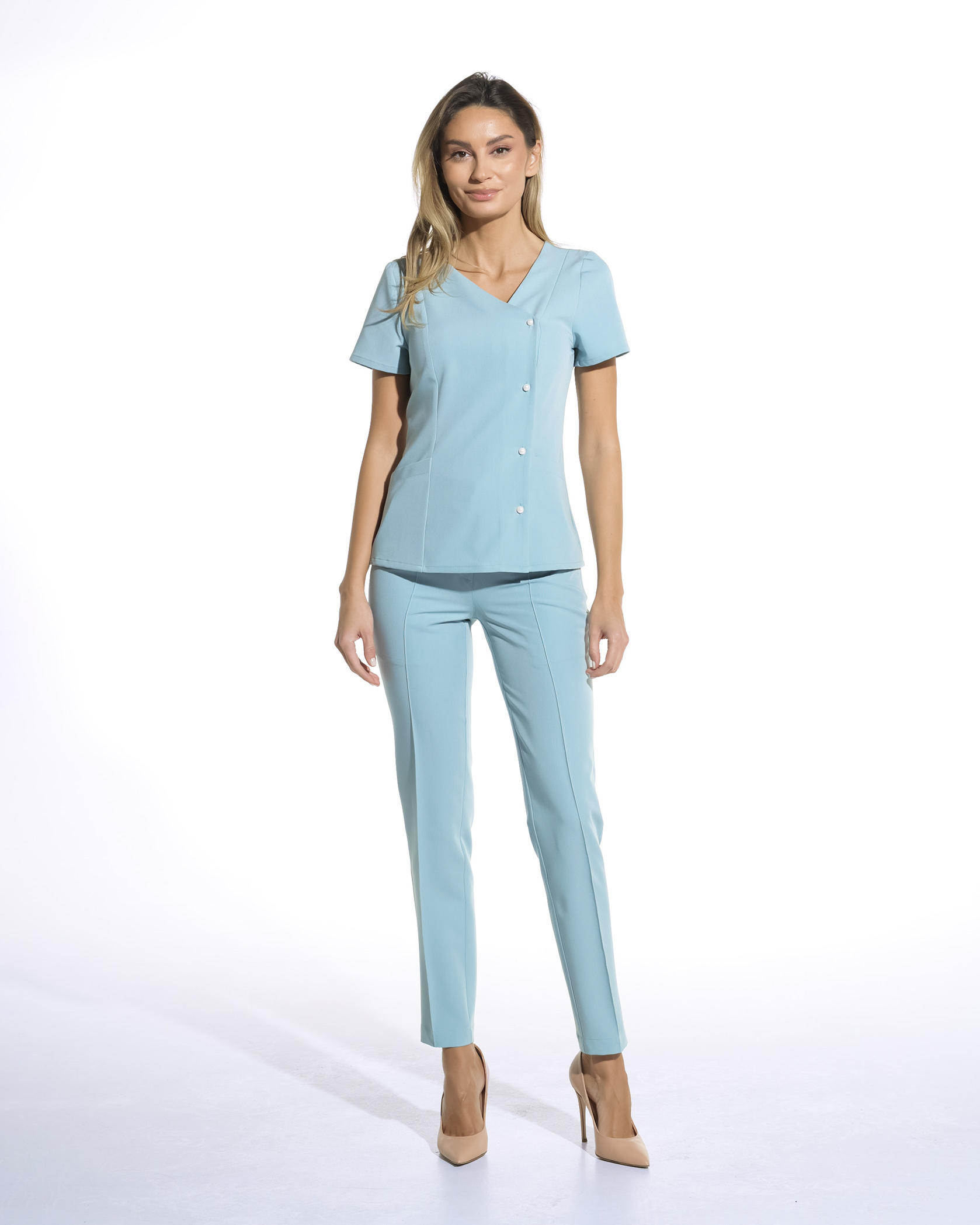 PERLA Blue Scrub Top - Image 3