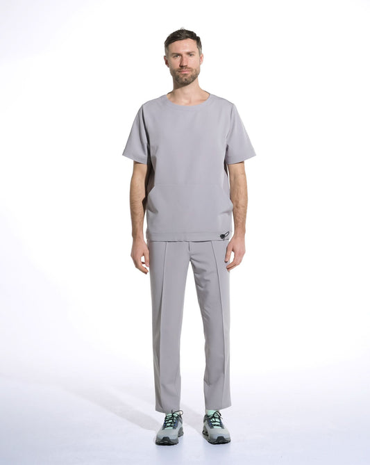 Bluza medicala barbati EVER gri - 1zero1.ro